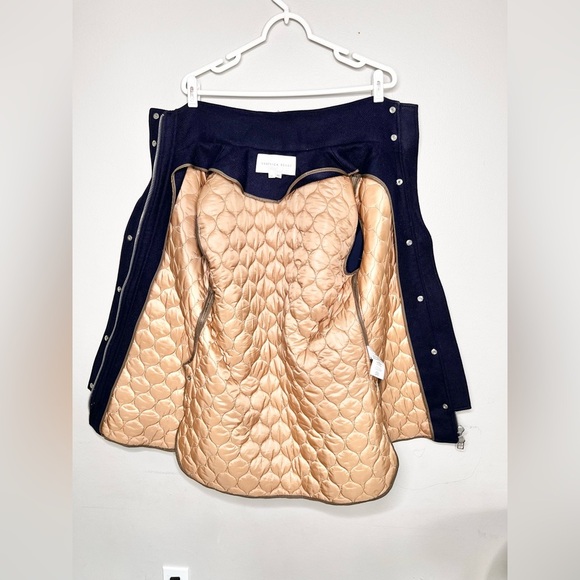 RARE Veronica Beard Halbert Zip Up Wool Blend Quilted Coat Navy Size XS - Picture 6 of 8